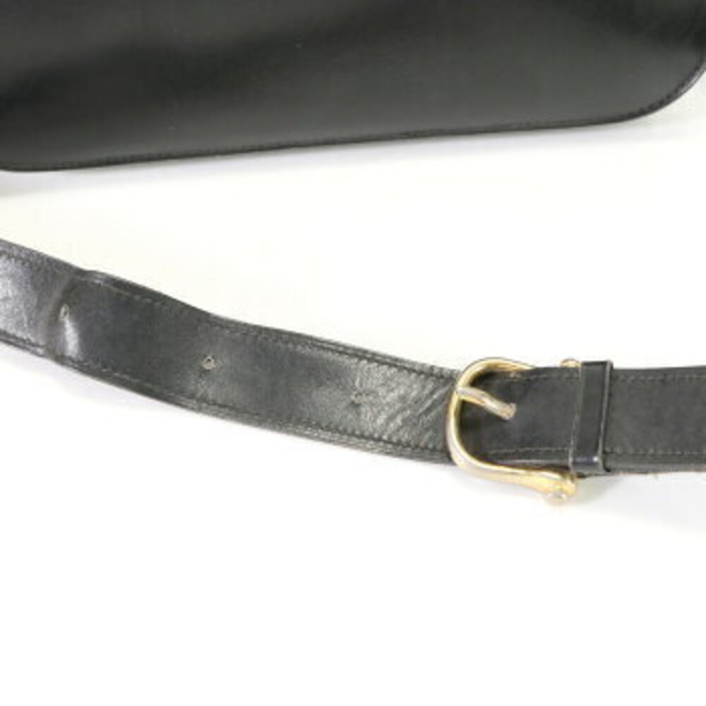 Celine Tote Bag Carriage Leather Shoulder Horse Black EFE - Picture 5 of 14